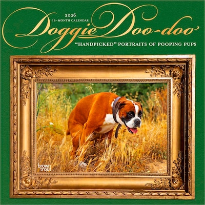 2026 BrownTrout Doggie Doo Doo 12 x 24 Monthly Wall Calendar (9798330703166)