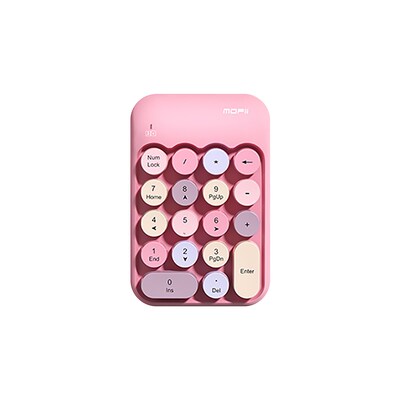 SaharaCase Retro Numeric Keypad Wireless Ergonomic Number Pad, Pink (KB45)