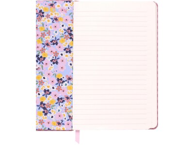 Carpe Diem Ballerina Pink Check Journal, 5.24" x 8.27", Wide-Ruled, Pink/White, 192 Pages (9371-CD)