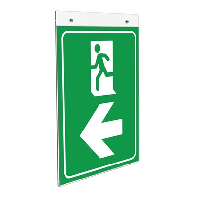Deflect-O Document Holder, 8.5" x 11", Vertical, Wall Mounted, Clear Acrylic (878201)