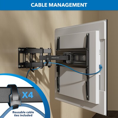 Mount-It! Full Motion TV Wall Mount, for 37" to 80" Screens, 88 lbs. Max. (MI-4112)