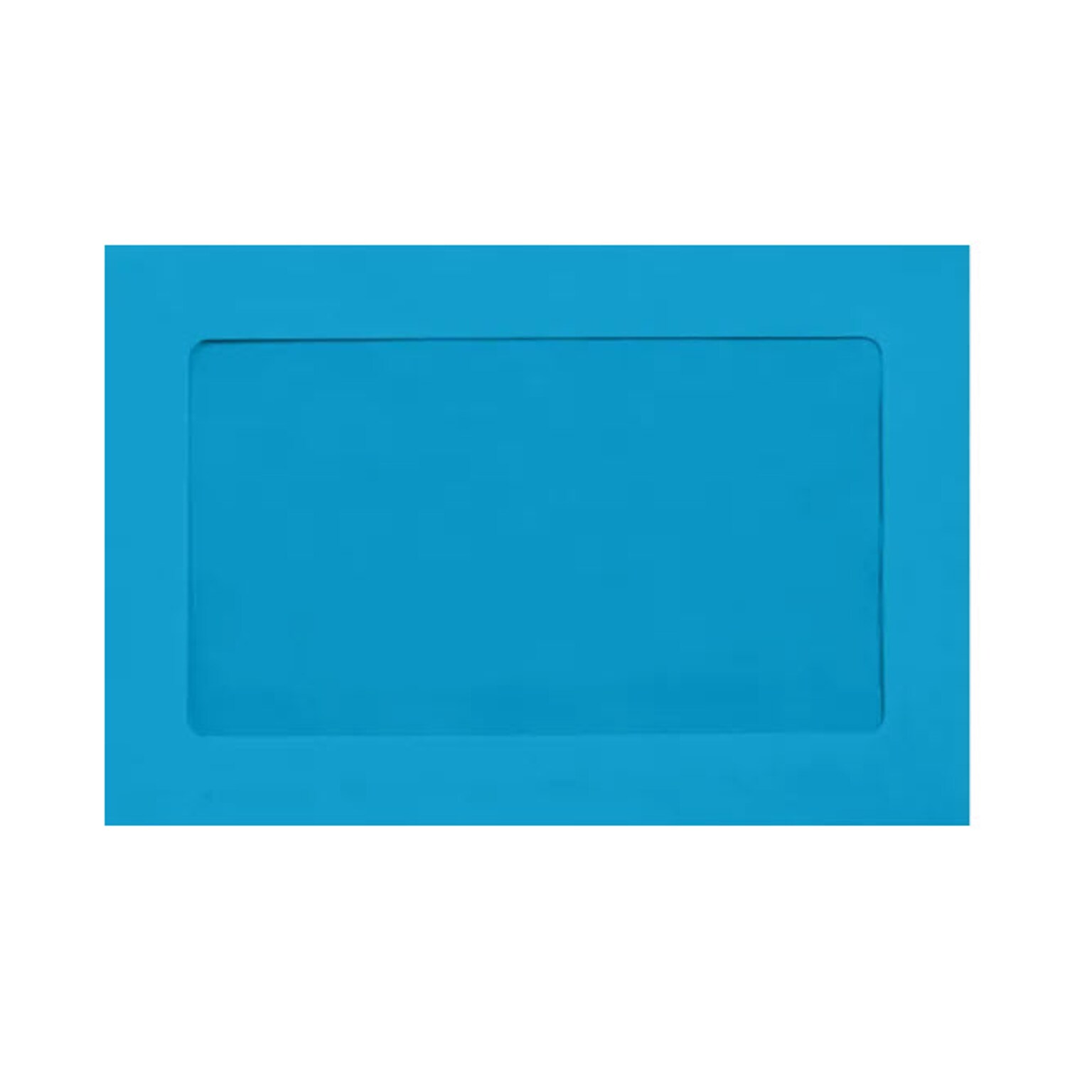JAM Paper Window Envelope, 6 x 9, Pool Blue, 100/Pack (0223933B)