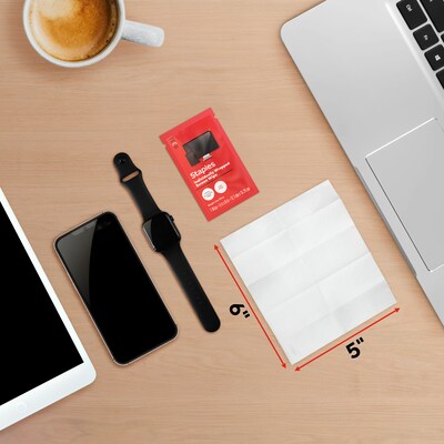 Staples TECH Individually Wrapped Screen Wipes, 200/Pack (ST63058)