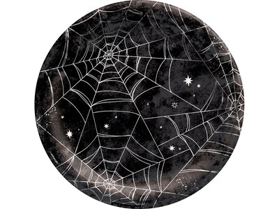 UPC 192937259351 product image for Amscan Spiderweb Night Halloween Dinner Plate, Black/White, 20/Pack, 2 Packs/Car | upcitemdb.com