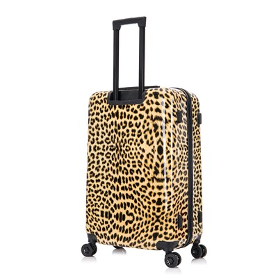InUSA Prints 30.76" Hardside Suitcase, 4-Wheeled Spinner, TSA Checkpoint Friendly, Cheetah Animal Print (IUAPC00L-CHE)