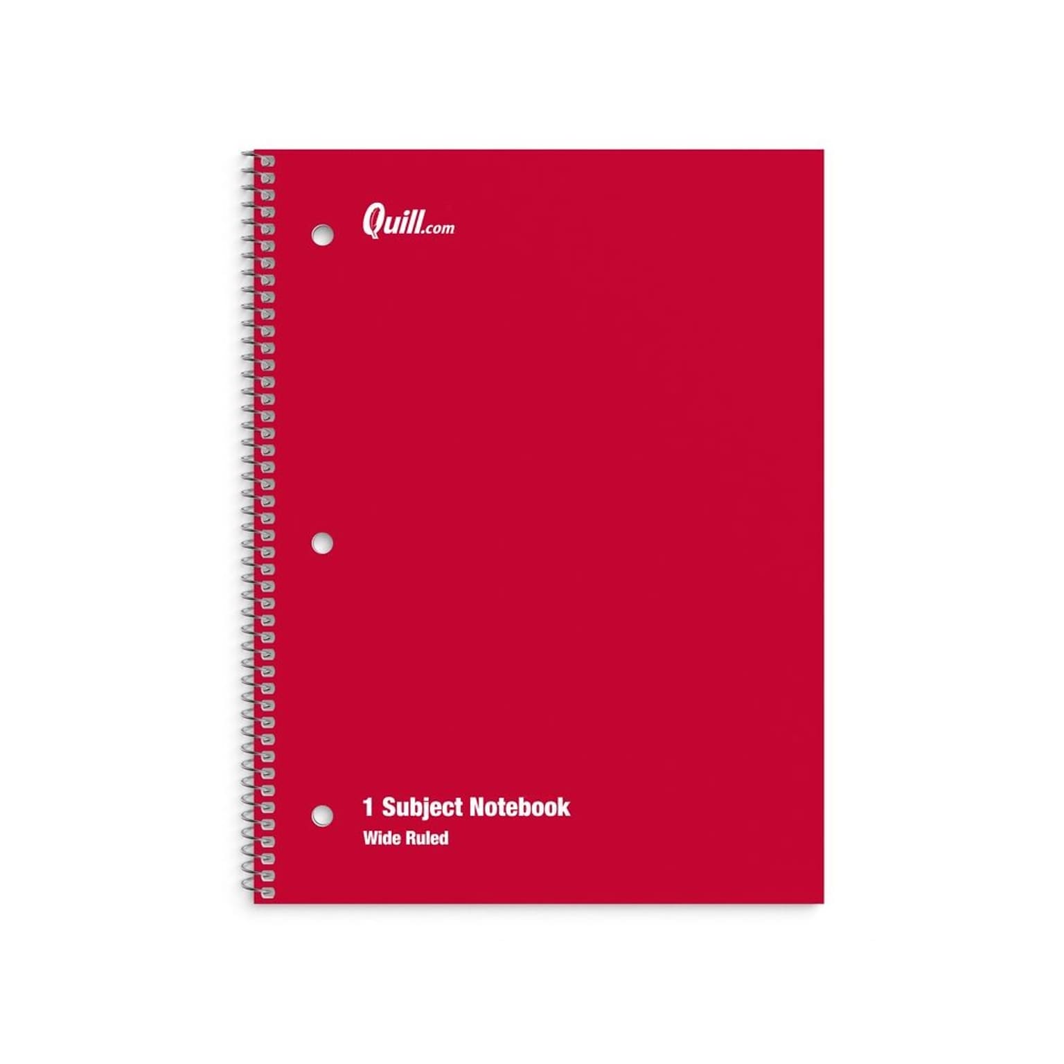 Quill Brand® Premium 1-Subject Notebook, 8 x 10.5, Wide Ruled, 70 Sheets, Assorted Colors (27615M-CC)