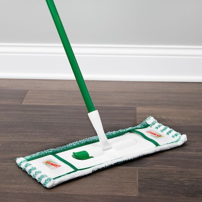 Libman QuickGlide Microfiber 18" Wet Mop Pad, Green/White, 6/Carton (0119)