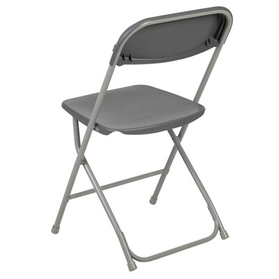 Flash Furniture Plastic Folding Chair, Grey, Set of 6 (6LEL3GREY)