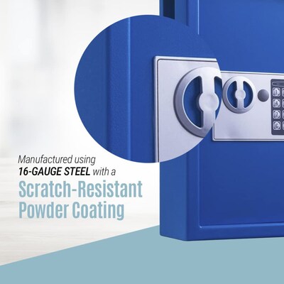 AdirOffice 40-Key Digital Lock Key Cabinet with Key Tags, White (680-40-WHI-689-PKG)