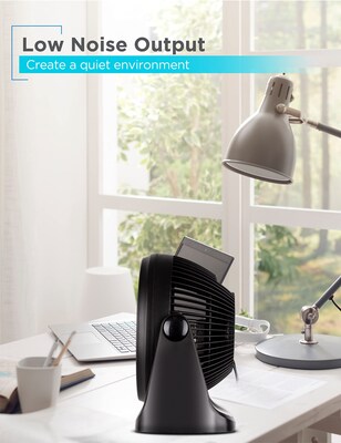 Black & Decker 7" Desk Fan, 3-Speed, Black (BFTU107)