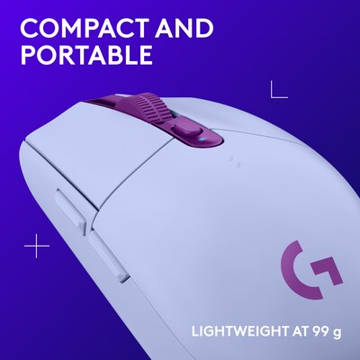 Logitech G305 Lightspeed Wireless Ergonomic Optical Gaming Mouse, Lilac (910-006020)
