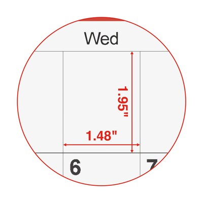 2025-2026 Staples 32" x 48" Academic Yearly Dry-Erase Wall Calendar, Red/White (ST54274-25)
