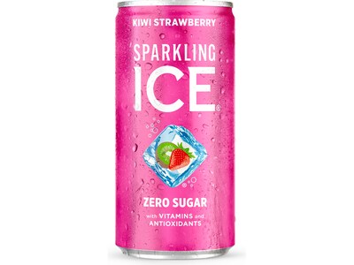 Sparkling Ice Mini Kiwi Strawberry Flavored Sparkling Water, 7.5 fl. oz., 10 Cans/Pack, 3 Packs/Carton (FG00591)
