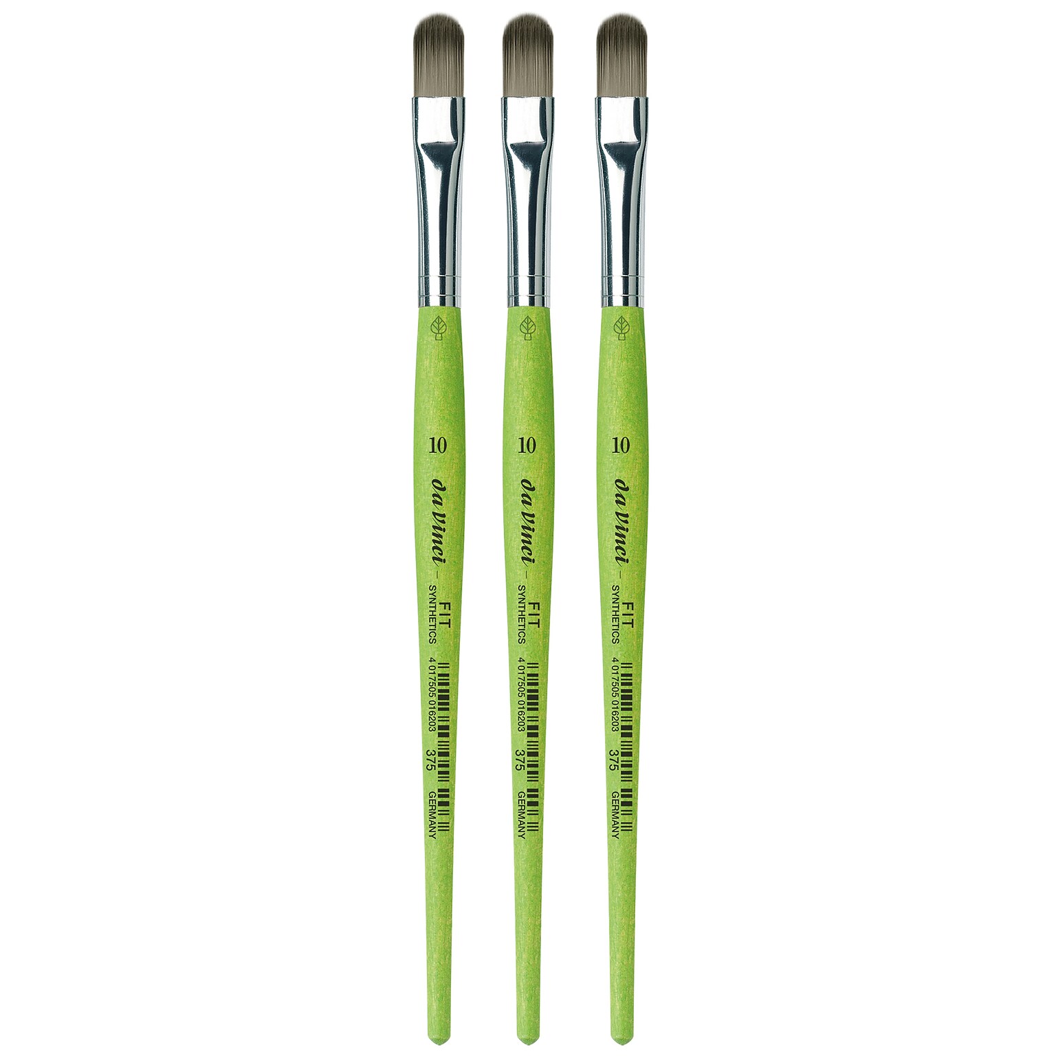 da Vinci FIT Synthetics Acrylic & Tempera Student Filbert Brush, 3 /Pack (DVXVA37510-3)