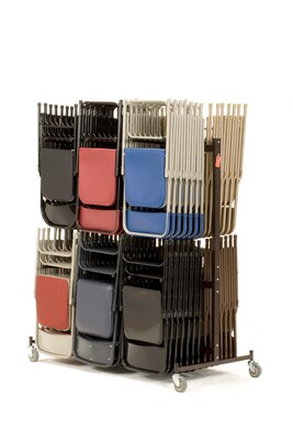 NPS 84 Series Double-Tier Hanging Chair Truck Dolly, Dark Brown (84)