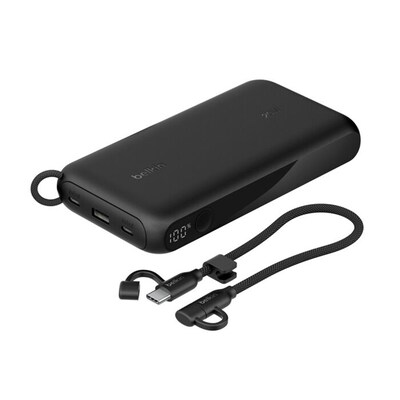 Belkin BoostCharge Power Bank, 20K, Black (BPB028FQBK)