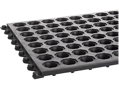 Crown Mats Safety-Step Perforated Safety Mat, 36" x 36", Black (KM RG33BK)