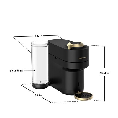 Nespresso Vertuo Pop+ Coffee and Espresso Machine Combination, Black/Gold (BNV125MTB1BUC1)