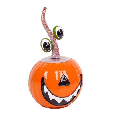 National Tree Company 15" Halloween Floating Eyes Metal Pumpkin (RAH-1915B212A-1)