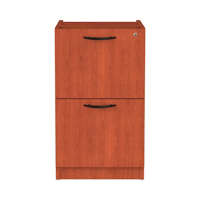 Alera® Valencia Series 2-Drawer Pedestal Exec File Cabinet, Med Cherry Fin, Lgl (VA542822MC)
