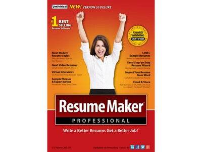 Individual Software ResumeMaker Professional Deluxe 20 for 1 User, Windows, Download (IND945800V059)