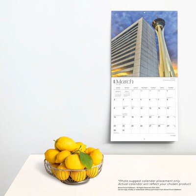 2025 BrownTrout Las Vegas 12" x 24" Monthly Square Wall Calendar, (9781975475062)