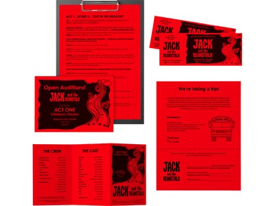 Astrobrights Colored Paper, 24 lbs., 8.5" x 11", Re-Entry Red, 500 Sheets/Ream, 10 Reams/Carton (22551)