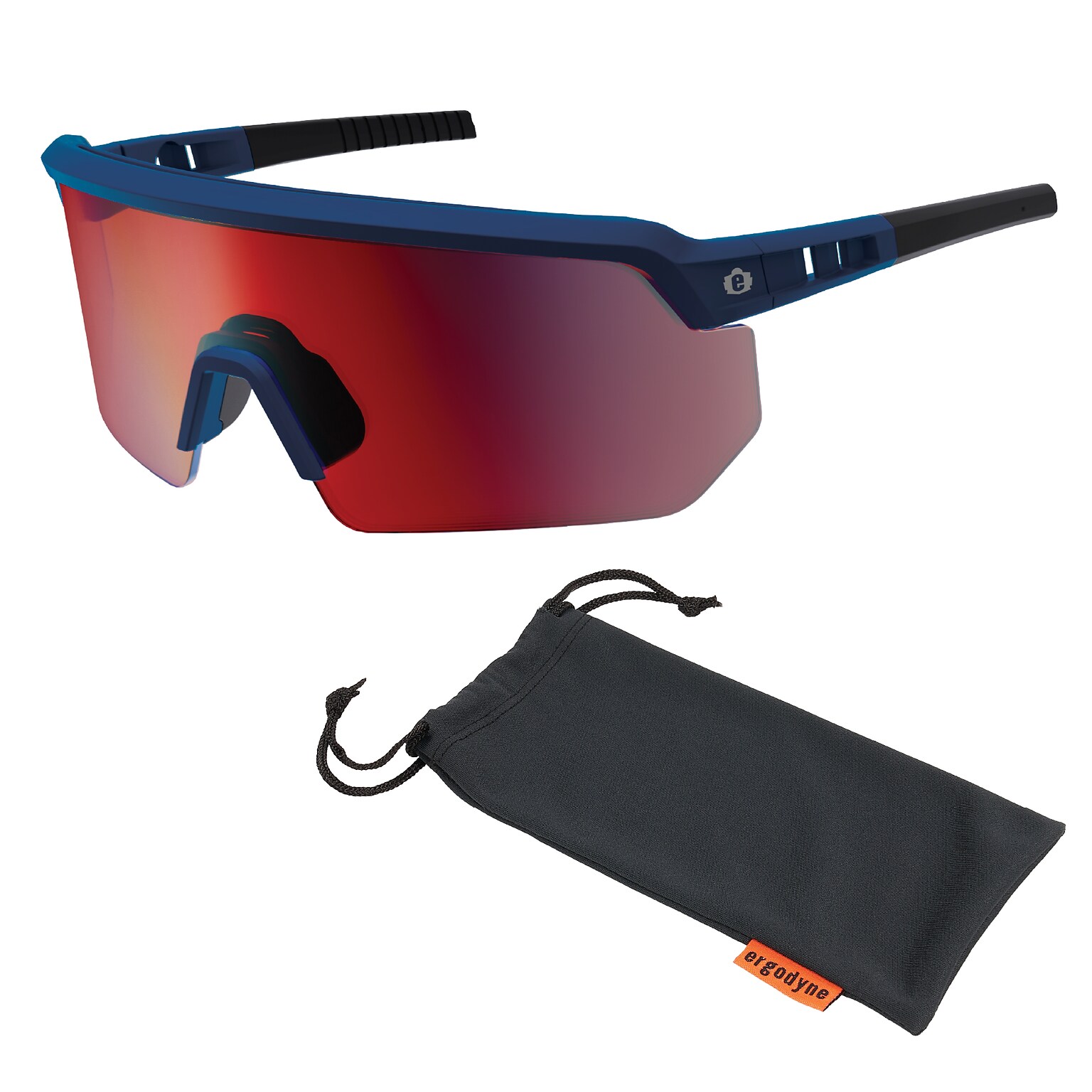 Ergodyne Skullerz AEGIR-AFAS-HCMI Anti-Fog Safety Glasses, Red Mirrored Lens (55230)