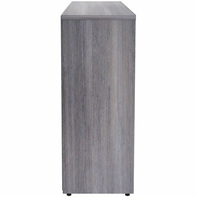 Lorell 30" 2-Shelf Bookcase with Adjustable-Shelves, Weathered Charcoal Laminate (LLR69630)