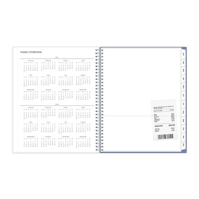 2027 Blue Sky Lindley 8.5" x 11" Calendar Year Weekly & Monthly Planner, Plastic Cover (100654-27)