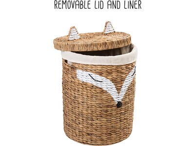 Honey-Can-Do Fox-Shaped Storage Baskets with Lids, Nesting, Brown/White, 2/Set (STO-09151)