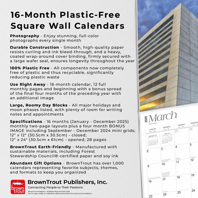 2025 BrownTrout Las Vegas 12" x 24" Monthly Square Wall Calendar, (9781975475062)
