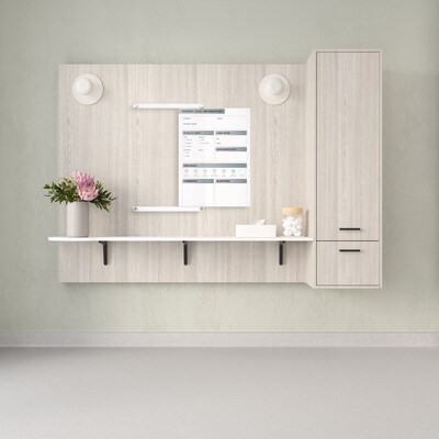 Ghent Slide Changeable Patient Room Glass Dry-Erase Whiteboard, 36"H x 24" W (GRPHMYRNFM11P-23-12V)