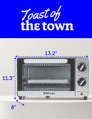 Betty Crocker 4-Slice Toaster Oven, Black (BC-5665B)