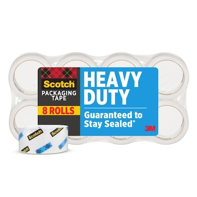 Scotch Heavy Duty Packing Tape, 1.88 x 43.7 yds., Clear, 8/Pack (3850-40-8-6GC)