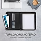 Samsill Professional Leather Padfolio/Notepad, Black (70820)