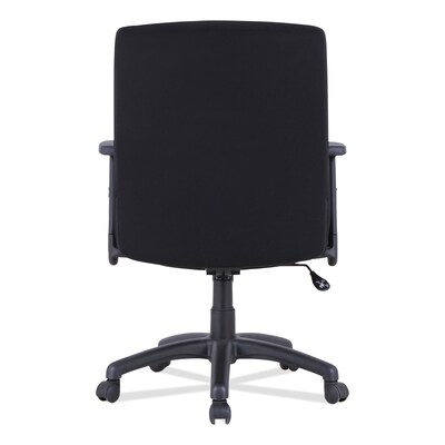 Alera® Kësson Series Height Adjustable Arm Fabric Swivel Computer and Desk Chair, Black (12010-03B)