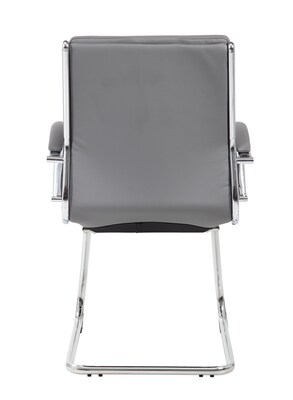 Boss CaressoftPlus Vinyl Guest Chair, Gray (B9479-GY)