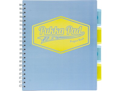 Pukka Pad Pastels 5-Subject Notebooks, 8.5" x 11", Ruled, 100 Sheets, Assorted Colors, 3/Pack (8867-PST)