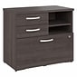 Bush Business Furniture Studio A 26" Office Storage Cabinet with 2 Shelves and Drawers, Storm Gray (SDF130SGSU-Z)