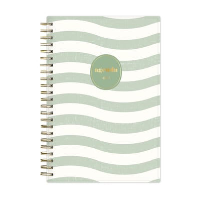 2027 Blue Sky Sincerely Jules 5 x 8 Weekly & Monthly Planner, Green/White (164250)