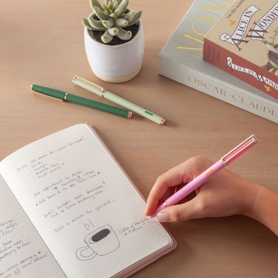 U Brands Catalina Pens Pen, Medium Point, 0.7mm, Black Ink, 4/Pack (7456U04-24)