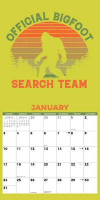 2027 Willow Creek Bigfoot 12" x 12" Monthly Wall Calendar, Assorted Colors (59203)