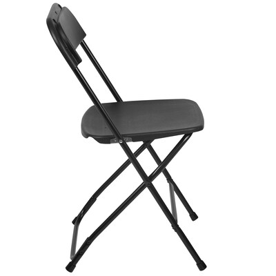 Flash Furniture Plastic Folding Chair, Black, Set of 6 (6LEL3BLACK)