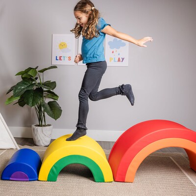 Bintiva Rainbow Arch Soft Play, Multicolored, 3/Set (BNVRNBWARCH)