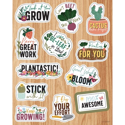 Carson Dellosa Education Grow Together Motivators Shape Stickers, Multicolored, 72/Pack, 12 Packs/Bundle (CD-168324-12)