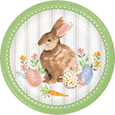 Creative Converting Cottage Easter Bunny Tableware Kit, Serves 8 (DTC9199E2A)