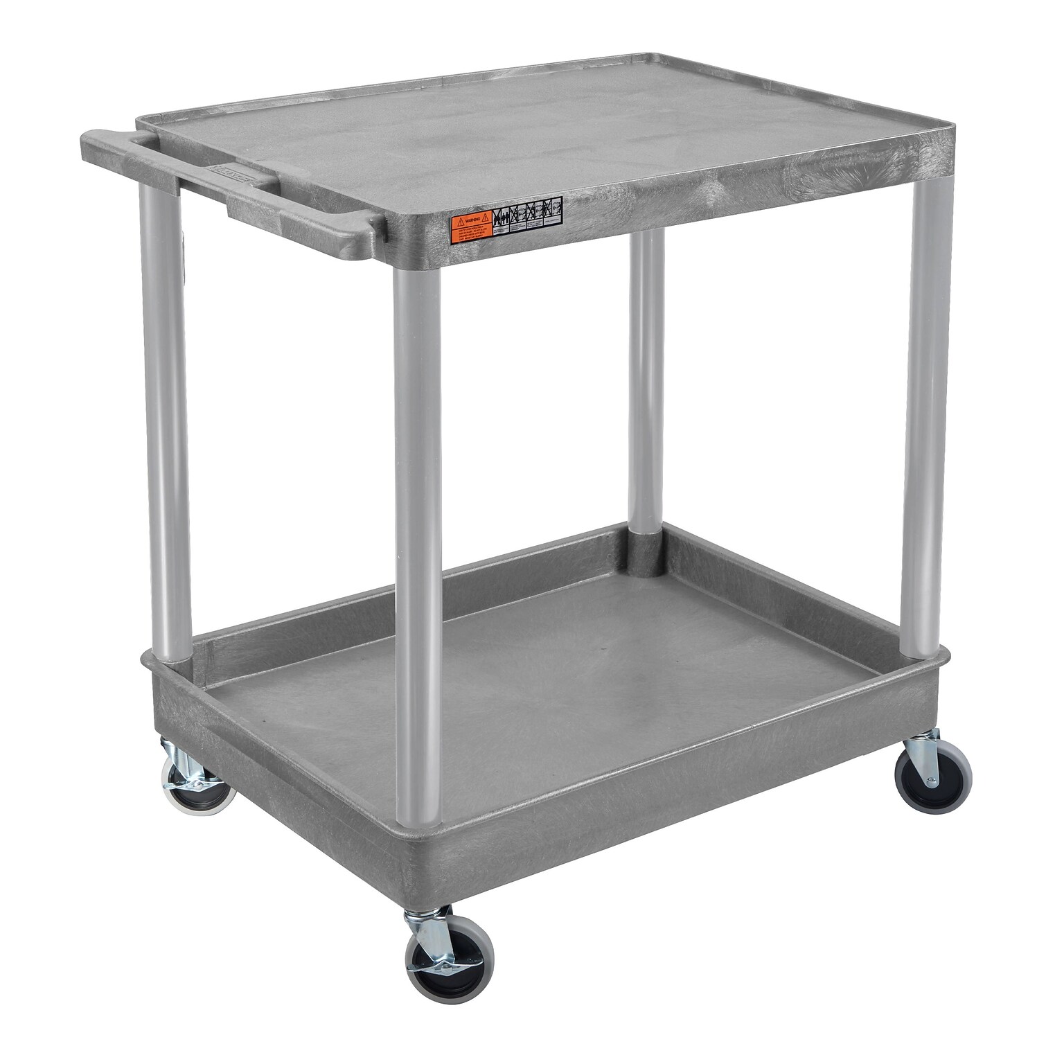 Luxor ENDURA XL 2-Shelf Utility Cart, Gray (TC21-G)