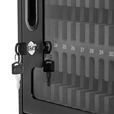Luxor CellGuard Lockable 32-Unit Cell Phone Cabinet, Black Powder Coated Steel (CHZZ001)