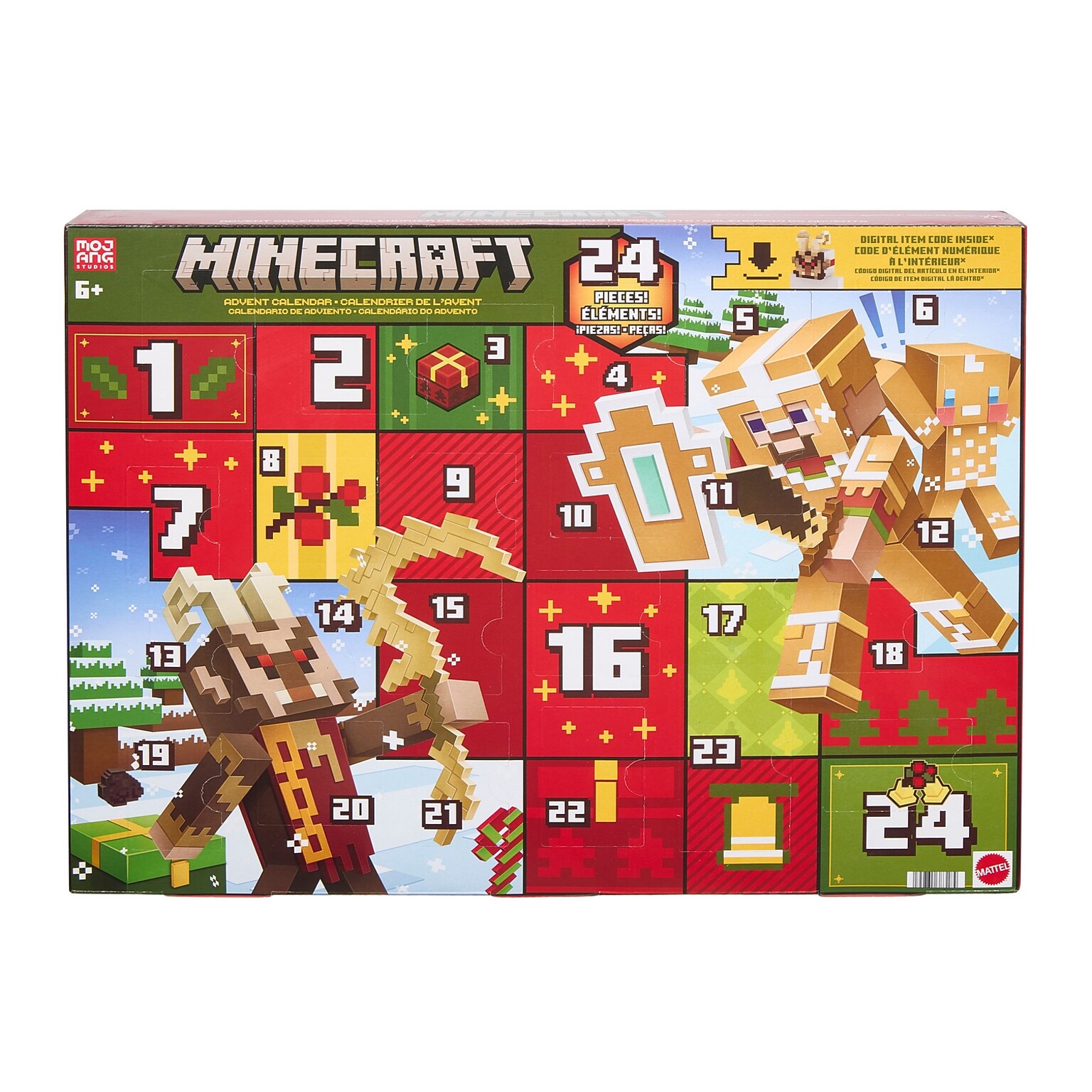Mattel Minecraft Advent Calendar, Multicolored (JMP70)